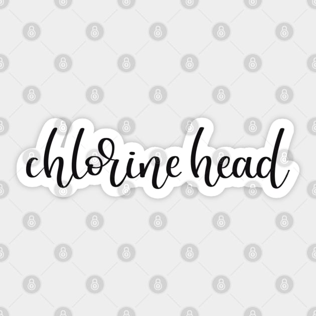 Chlorine Head Sticker by LetteringByKaren